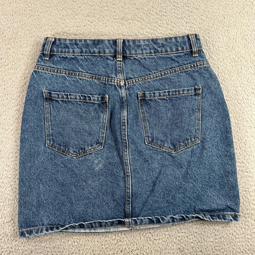 Cropp Denim Skirt Women's M Blue Denim Mini Skirt Short Button - Picture 7 of 9